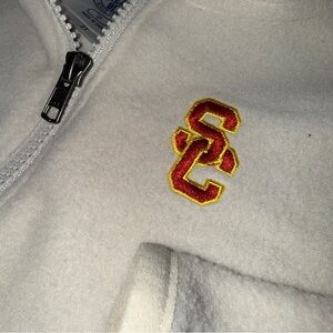 USC Trojans Zipper Hoodie by Rivalry Threads, Cream Fleece Jacket, Size 2T, NEW